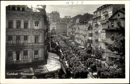 Foto Ak Karlovy Vary Karlsbad Stadt, Parkstraße