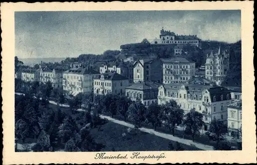 Ak Mariánské Lázně Marienbad Reg. Karlsbad, Hauptstraße