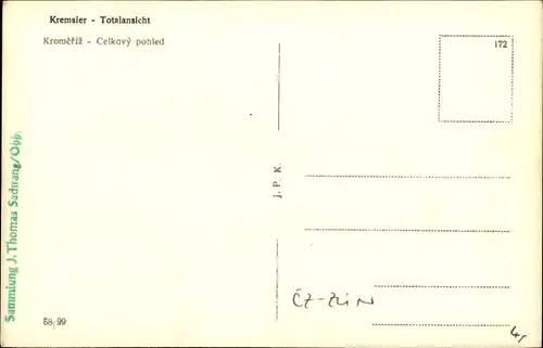 Ak Kroměříž Kremsier Region Zlin, Totalansicht, Celkovy pohled