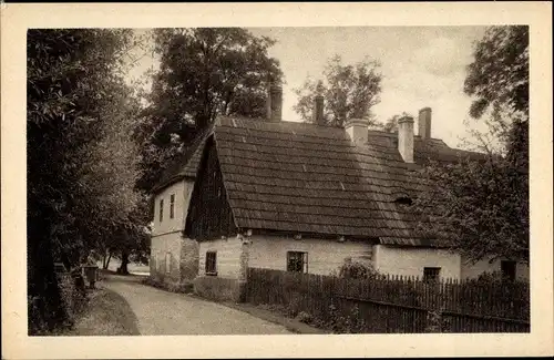 Ak Ratiborice Ratiborschütz Mittelböhmen, Babiččino údolí, Großmuttertal, Stare belidlo