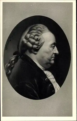 Künstler Ak Junker, Herm., nach Relief von J. P. Melchior, Johann Caspar Goethe, des Dichters Vater