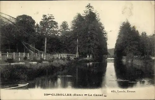 Ak Glisolles Eure, Le Canal
