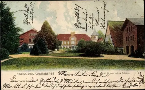 Ak Cadenberge in Niedersachsen, Gräfl. Bremersches Schloss
