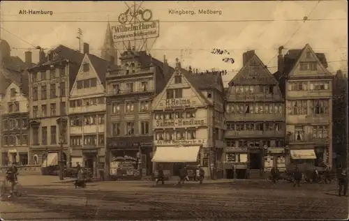 Ak Hamburg Mitte Altstadt, Klingberg, Meßberg, Wilhelm Hardt Eisenwaren