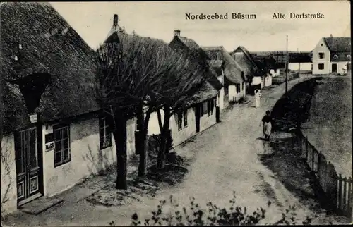 Ak Nordseebad Büsum, Alte Dorfstraße