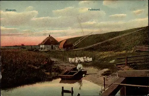 Ak Husum in Nordfriesland, Halbmond