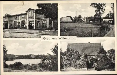 Ak Wittenborn in Schleswig Holstein, Geschäft, Ort, See