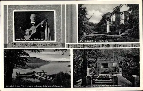 Ak Malente Ostholstein, Alte Kalkhütte am Kellersee, Bes. C. Piehl, der Sänger v. Kellersee