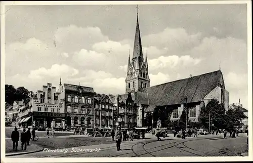 Ak Flensburg in Schleswig Holstein, Südermarkt