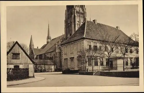 Ak Schleswig in Schleswig Holstein, Bischofsschule und Dom