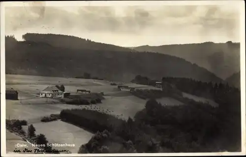 Ak Calw im Nordschwarzwald, Neues Schützenhaus mit Umgebung