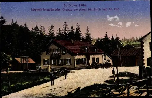 Ak Haut Rhin, St. Didier Höhe, Deutsch französische Grenze zw. Markirch und St. Die