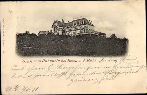 Ak Ruhrstein Essen im Ruhrgebiet, Luftkurhaus, Hotel W. Hartmann