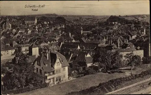 Ak Schwäbisch Hall in Baden Württemberg, Totalansicht der Ortschaft