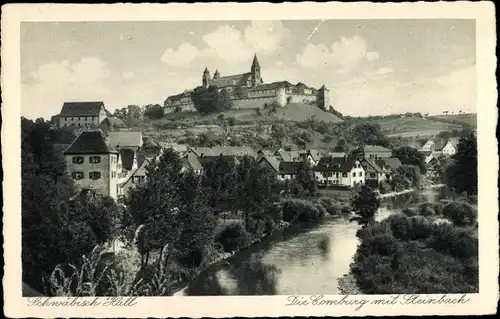 Ak Schwäbisch Hall in Baden Württemberg, Comburg mit Steinbach