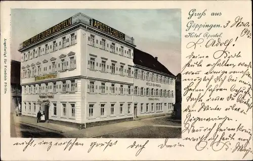 Ak Göppingen in Baden Württemberg, Hotel Apostel