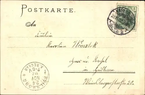 Präge Litho Karlsruhe in Baden Württemberg, Karlsruher Mess, Kirchmeß, Fahrgeschäfte, Circus