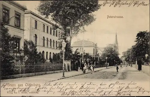 Ak Oldenburg im Großherzogtum Oldenburg, Peterstraße