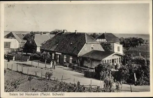 Ak Salem Malchin am Kummerower See in Mecklenburg, Blick auf den Ort