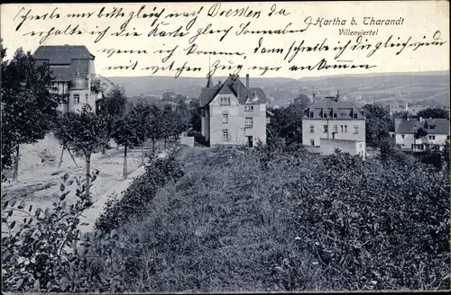 Ak Hartha Hintergersdorf Tharandt im Erzgebirge, Villenviertel