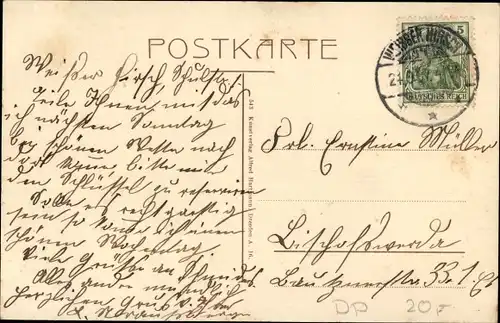 Ak Dresden Nordost Weißer Hirsch, Kaiserliches Postamt