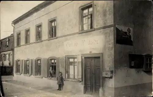 Foto Ak Heinersdorf Bad Lausick in Sachsen, Haus Gustav Wagner, Rama Margarine Reklameschild