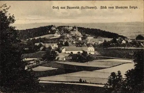 Ak Jauernick Buschbach Markersdorf Oberlausitz, Blick vom schwarzen Berge