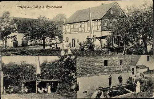 Ak Großbothen Grimma in Sachsen, Schaddelmühle, Teilansichten