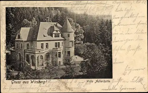 Ak Wirsberg im Frankenwald Bayern, Villa Adlerhütte
