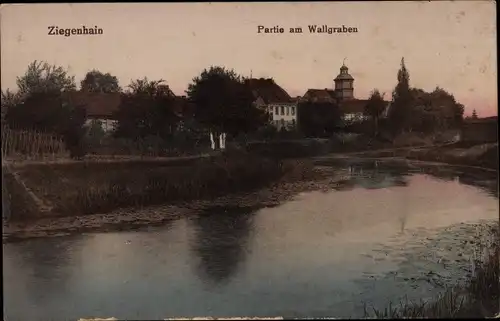 Ak Ziegenhain Schwalmstadt Hessen, Partie am Wallgraben