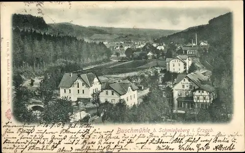 Ak Schmiedeberg im Erzgebirge, Buschmühle, Ortschaft