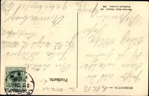 Ak Roßwein Sachsen, Blick nach der Wettinhöhe, Wasserpartie