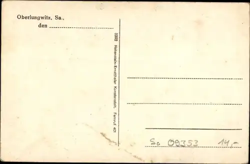 Ak Oberlungwitz Sachsen, Gasthof zur Post, Brauerei Hugo Nobis, Altes Postgut, Rathaus, Pfarrhaus