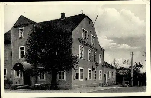 Ak Ullersdorf Radeberg, Gasthof Schmiede Schänke