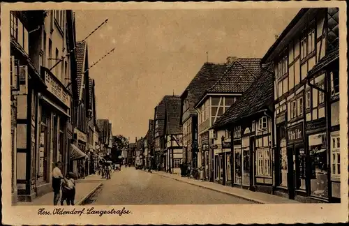 Ak Hessisch Oldendorf an der Weser, Langestraße, Laden von Wilhelm Edler