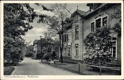Ak Moritzburg Sachsen, Mädchenhaus und Rektorat
