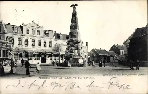 Ak Norderney in Ostfriesland, Am Kaiser Wilhelm Denkmal