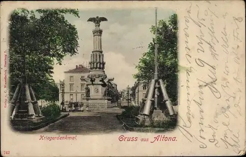 Ak Hamburg Altona, Kriegerdenkmal