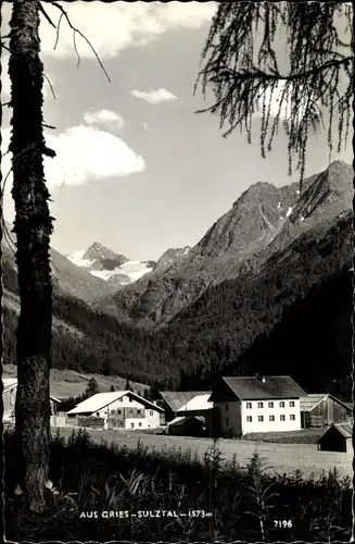 Ak Gries im Sulztal Tirol, Blick auf den Ort