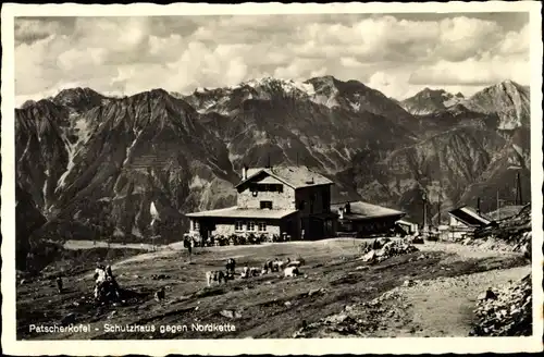 Ak Innsbruck in Tirol, Patscherkofel, Schutzhaus gegen Nordkette