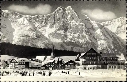 Ak Seefeld in Tirol, Blick gegen Wettersteingebirge