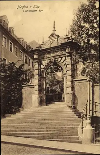 Ak Meißen in Sachsen, Tuchmacher Tor
