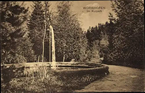Ak Bad Wörishofen im Unterallgäu, Kurpark, Wasserfontaine
