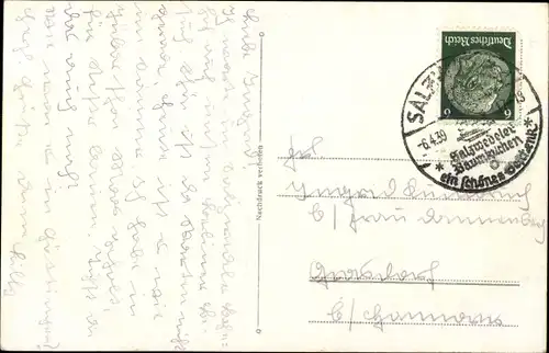 Ak Salzwedel in der Altmark, Blick auf das Ehrenmal, Kirchturm