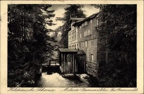 Ak Malente Gremsmühlen in Ostholstein, Wassermühle, Gremsmühle