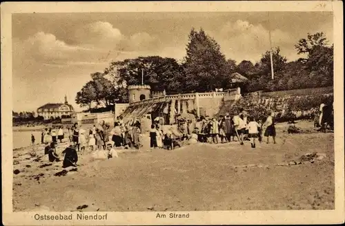 Ak Niendorf Timmendorfer Strand Ostholstein, Strandpartie