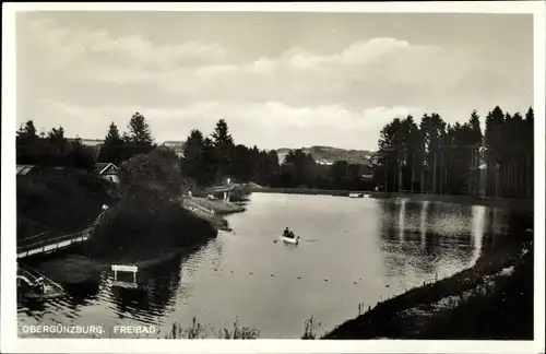 Ak Obergünzburg im Allgäu, Freibad