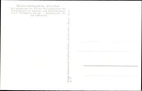 Ak Krummenerl Meinerzhagen im Märkischen Kreis, Erholungsheim Listerhof