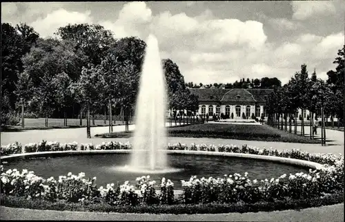 Ak Ansbach in Mittelfranken Bayern, Hofgarten, Orangerie, Wasserfontaine