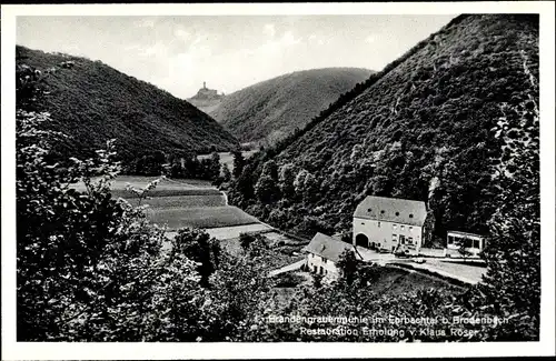 Ak Brodenbach an der Mosel, Restauration Erholung, Brandengräbenmühle im Erbachtal